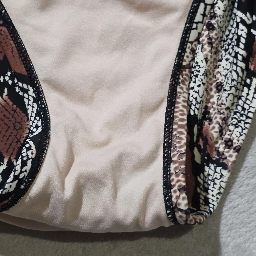 Kona Sol Womens One Piece Bathing Suit Leopard Sz XL
